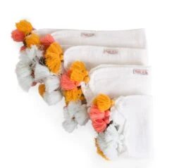 Childhome Pack Of 4 Tetra Cotton Cloths With Tassel 10 Childhome Pack Of 4 Tetra Cotton Cloths With Tassel -Megababies USA Packshots CCTWPP 3