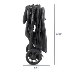 Inglesina Quid Lightweight Stroller - Safari Collection -Megababies USA Quidstrolleronyxblackfoldeddimensions