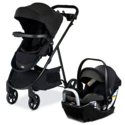 Britax Willow Brook S+ Travel System -Megababies USA S14987900 WILLOW BROOK S RAVEN BLACK LEFT