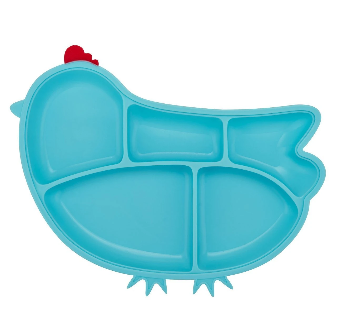 Innobaby Din Din SMART Silicone Suction Divided Plate - Chicken 1 Innobaby Din Din SMART Silicone Suction Divided Plate - Chicken