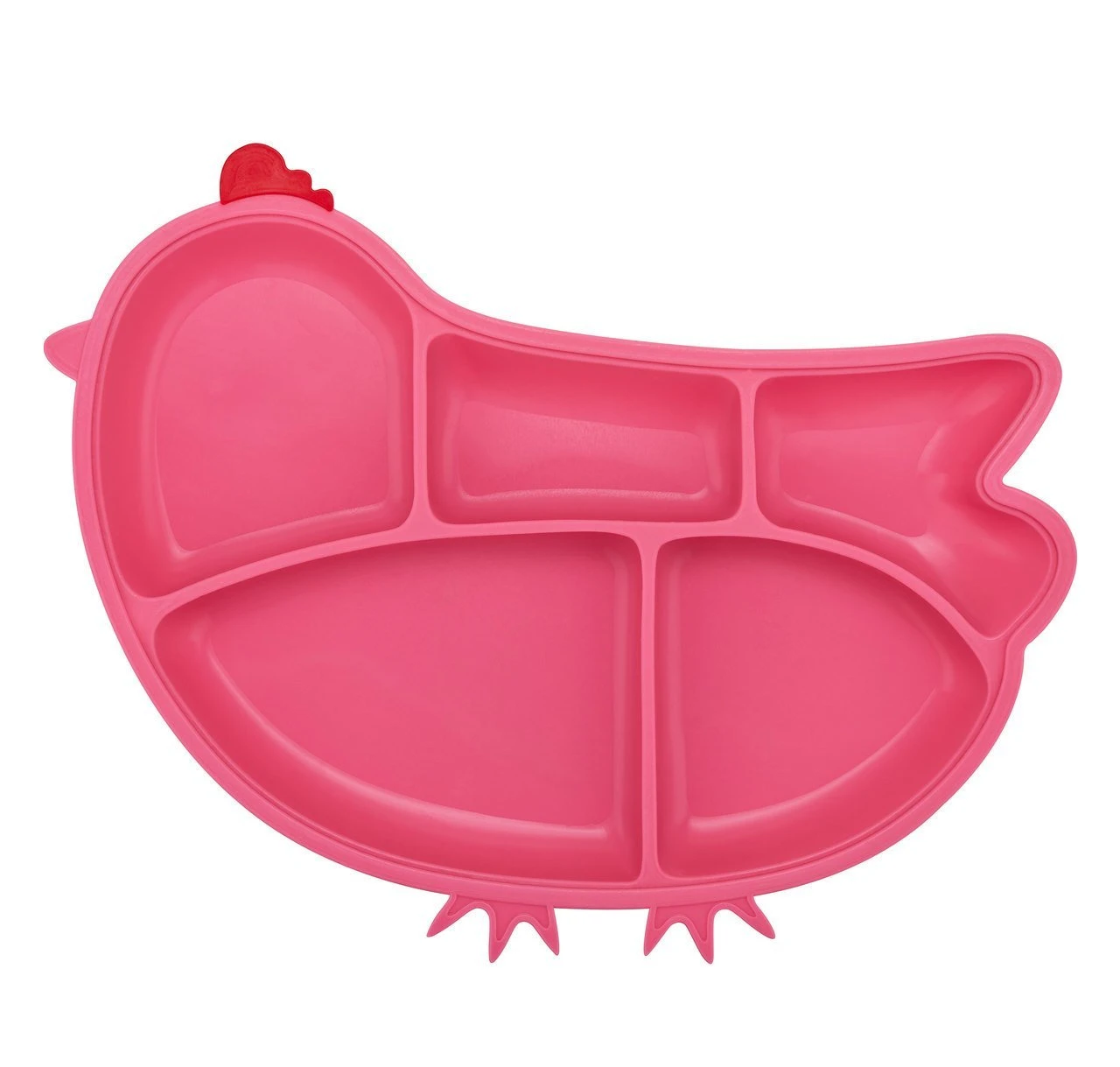 Innobaby Din Din SMART Silicone Suction Divided Plate - Chicken 2 Innobaby Din Din SMART Silicone Suction Divided Plate - Chicken - Image 2