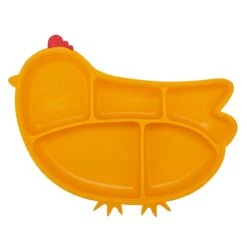 Innobaby Din Din SMART Silicone Suction Divided Plate - Chicken 10 Innobaby Din Din SMART Silicone Suction Divided Plate - Chicken -Megababies USA SIL CKP03 yellow 72dpi 49064.1518449829.1280.1280