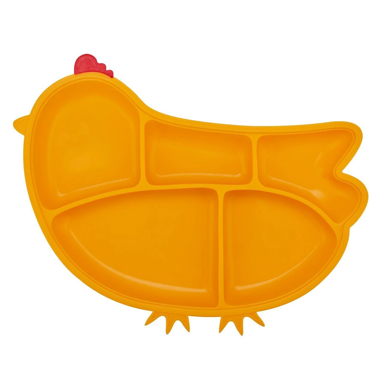 Innobaby Din Din SMART Silicone Suction Divided Plate - Chicken 3 Innobaby Din Din SMART Silicone Suction Divided Plate - Chicken - Image 3