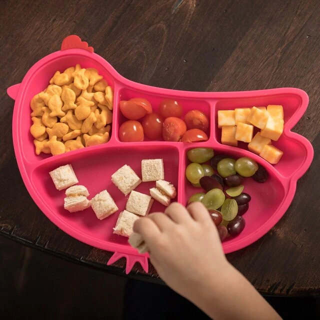 Innobaby Din Din SMART Silicone Suction Divided Plate - Chicken 5 Innobaby Din Din SMART Silicone Suction Divided Plate - Chicken - Image 5