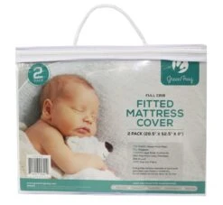 Green Frog Standard Crib Mattress Cover- 2 Pack