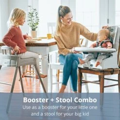 Chicco Stack Hi-Lo 6-in-1 Multi-Use High Chair -Megababies USA Stack Hi Low booster stool combo