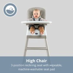 Chicco Stack Hi-Lo 6-in-1 Multi-Use High Chair -Megababies USA Stack Hi Low high chair