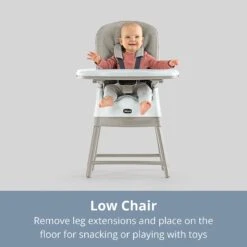Chicco Stack Hi-Lo 6-in-1 Multi-Use High Chair -Megababies USA Stack Hi Low low chair
