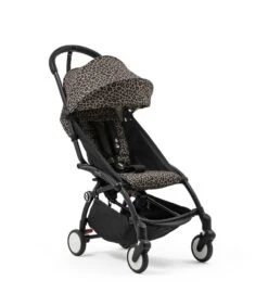 Stokke YOYO³ Stroller From 6 Months 28 Stokke YOYO³ Stroller From 6 Months -Megababies USA StokkeYOYO3 6PLUS Leopard BlackFrame Angled 250414 5606 eCom