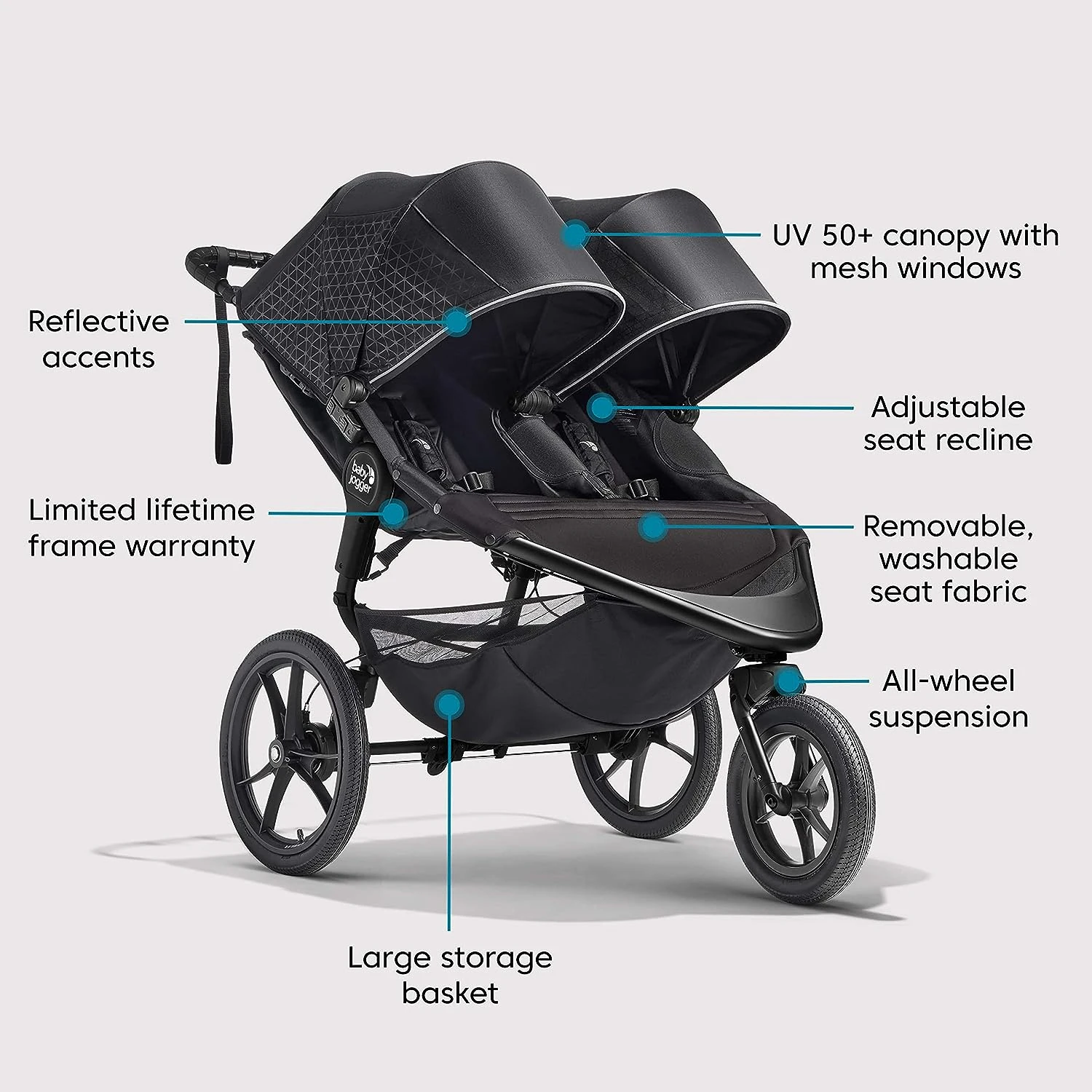 Baby Jogger Summit X3 Double Jogging Stroller 4 Baby Jogger Summit X3 Double Jogging Stroller - Image 4