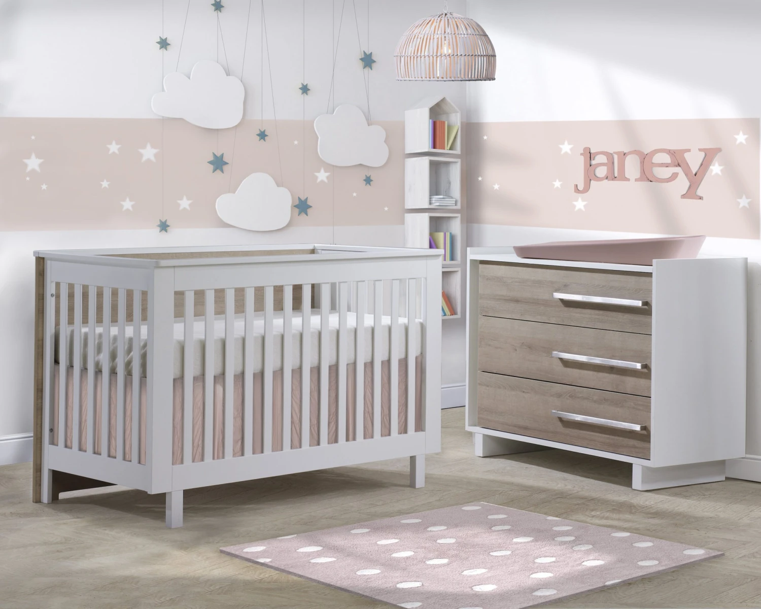 Tulip Urban Collection Convertible Crib And 3 Drawer Dresser XL 2-Piece Set 1 Tulip Urban Collection Convertible Crib And 3 Drawer Dresser XL 2-Piece Set