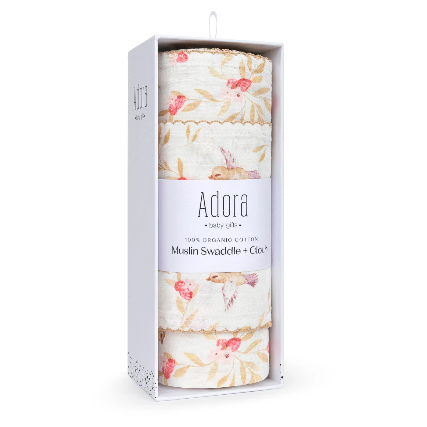 Adora Organic Cotton Muslin Swaddle + Cloth Set 8 Adora Organic Cotton Muslin Swaddle + Cloth Set - Image 8
