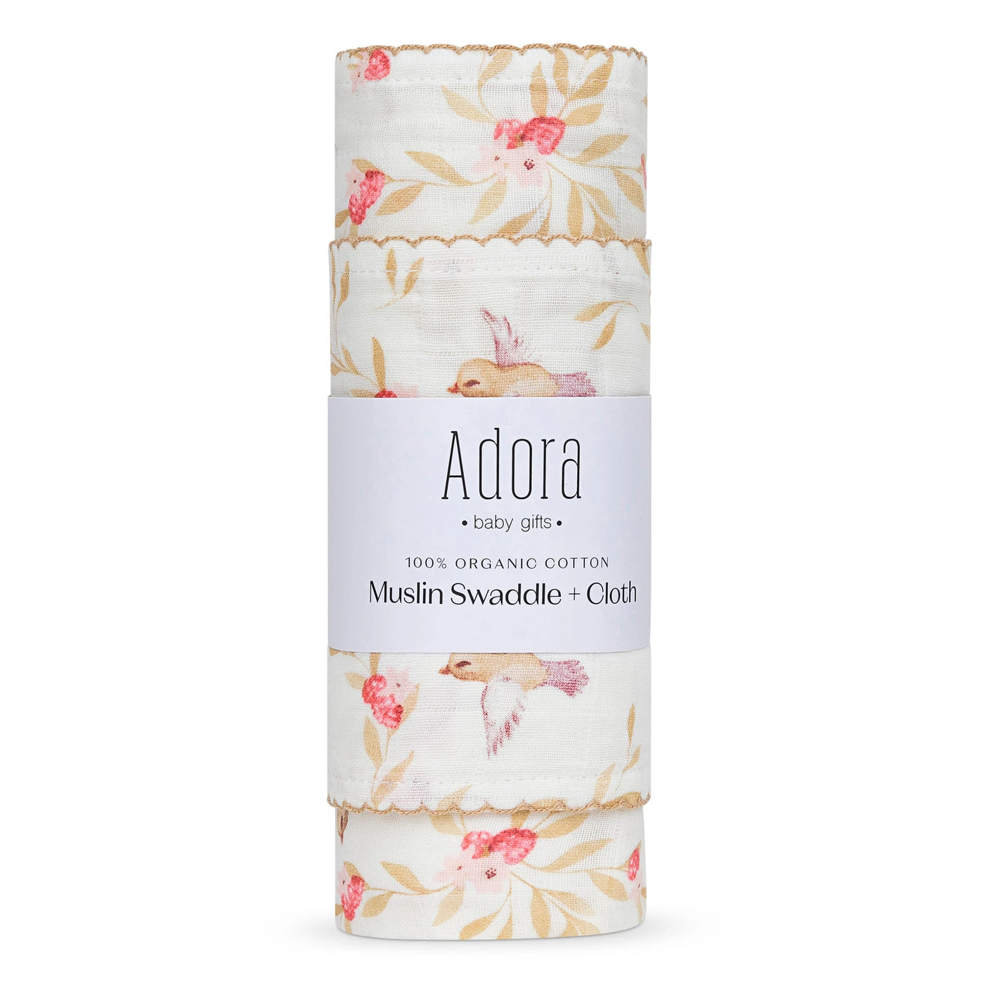 Adora Organic Cotton Muslin Swaddle + Cloth Set 7 Adora Organic Cotton Muslin Swaddle + Cloth Set - Image 7