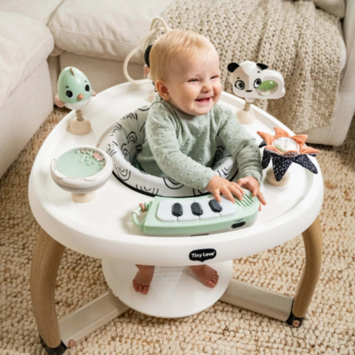 Tiny Love 5-in-1 Stationary Activity Center | Black & White Décor Collection - Image 5