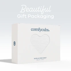 Comfy Cubs Muslin Fitted Crib Sheet -Megababies USA White MCS Box Info 2000X2000 c3862223 24f3 432e a5a6 b80024669595