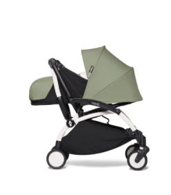 Stokke BABYZEN YOYO² Compact Travel Stroller Complete Bundle With 0+ Newborn Pack -Megababies USA YOYO2 0 PROFILEWHITEFRAME HANDLEBARDOWN OLIVE WEB 760x 0b0eadc2 1112 4f34 9879 3874e076bb28