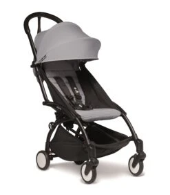 Stokke BABYZEN YOYO² Compact Travel Stroller Complete With 6+ Color Pack -Megababies USA YOYO2 6 BLACKFRAME 3 4 STONE cmjn