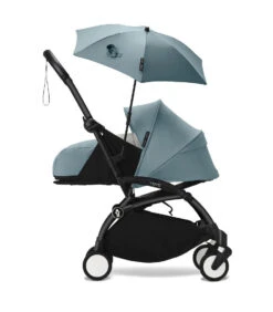 Stokke YOYO Parasol -Megababies USA YOYO3 0PLUS Aqua BlackFrame Profile Parasol 0513 eCom