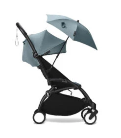 Stokke YOYO Parasol -Megababies USA YOYO3 Aqua 6Plus BlackFrame Parasol Profile 0076 eCom