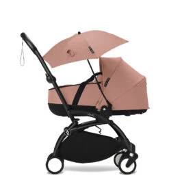 Stokke YOYO Parasol -Megababies USA YOYO3 NewbornShell Ginger BlackFrame Profile Parasol 0196