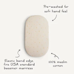 Mushie Extra Soft Muslin Bassinet Sheet 10 Mushie Extra Soft Muslin Bassinet Sheet -Megababies USA bassinet crib sheets info