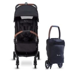Silver Cross Jet Super Compact Stroller -Megababies USA black specification