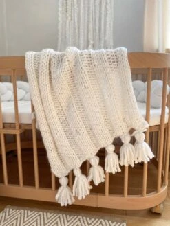 Anzy Home Boho Knitted Baby Blanket 13 Anzy Home Boho Knitted Baby Blanket -Megababies USA blanket white2
