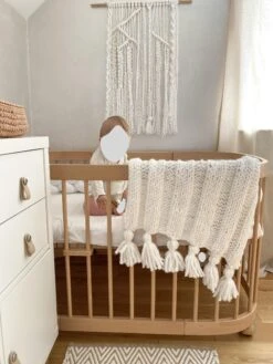 Anzy Home Boho Knitted Baby Blanket 18 Anzy Home Boho Knitted Baby Blanket -Megababies USA blanket white4