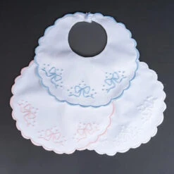 Edward Boutross Bow And Dots Baby Bib