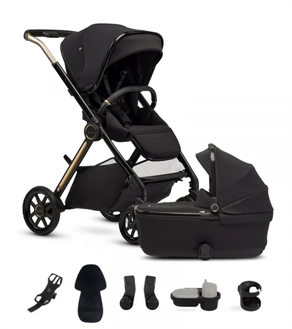 Silver Cross Reef 2 Stroller + Accessory Bundle + Folding Bassinet 1 Silver Cross Reef 2 Stroller + Accessory Bundle + Folding Bassinet