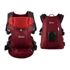 Diono Carus Complete 4 In 1 With Backpack Baby Carrier -Megababies USA carusred