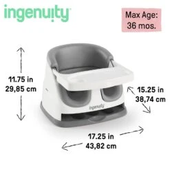 Ingenuity Baby Base 2-in-1 Booster Feeding And Floor Seat With Self-Storing Tray 18 Ingenuity Baby Base 2-in-1 Booster Feeding And Floor Seat With Self-Storing Tray -Megababies USA chair4