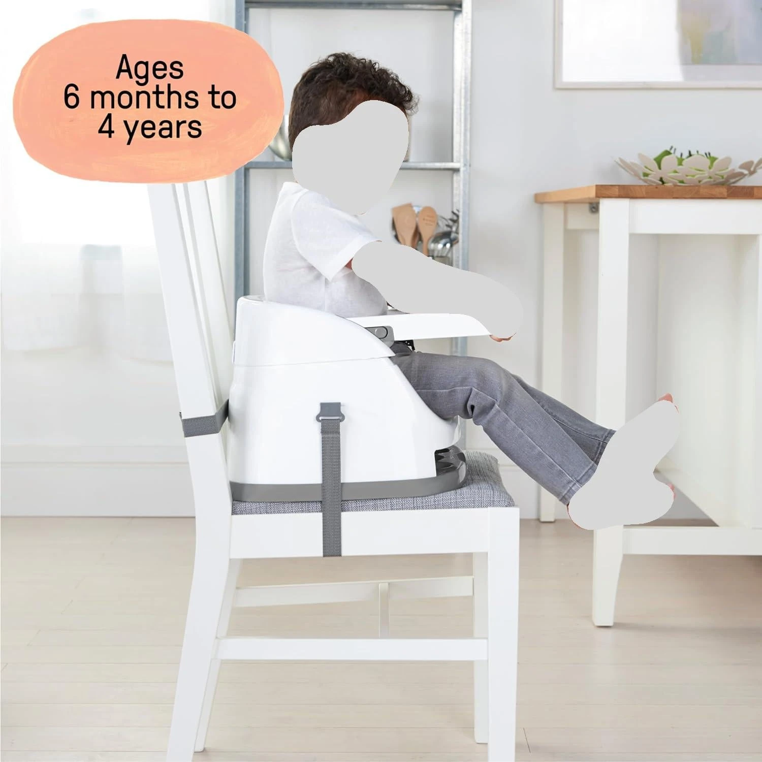 Ingenuity Baby Base 2-in-1 Booster Feeding And Floor Seat With Self-Storing Tray 7 Ingenuity Baby Base 2-in-1 Booster Feeding And Floor Seat With Self-Storing Tray - Image 7