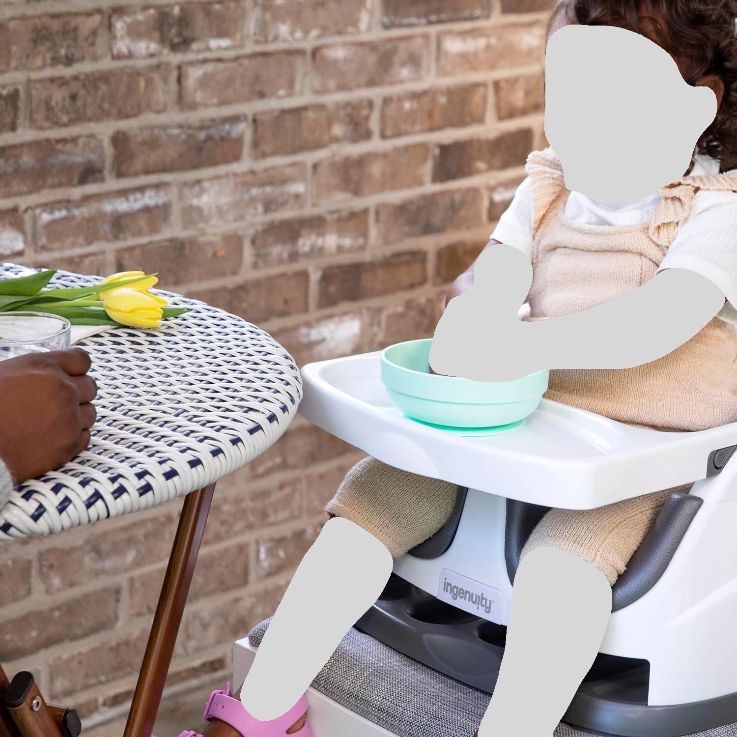 Ingenuity Baby Base 2-in-1 Booster Feeding And Floor Seat With Self-Storing Tray 4 Ingenuity Baby Base 2-in-1 Booster Feeding And Floor Seat With Self-Storing Tray - Image 4