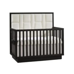 Natart Como High Back Convertible Crib -Megababies USA como convertible crib upholstered panel dusk 1