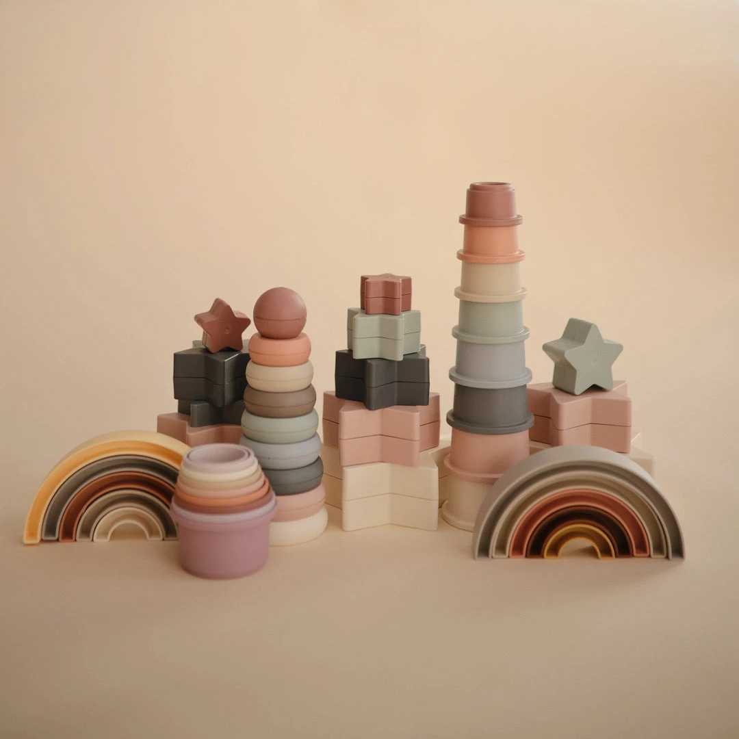 Mushie Rainbow Stacker Toy 5 Mushie Rainbow Stacker Toy - Image 5