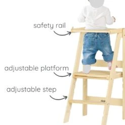 Dadada Folding Toddler Tower -Megababies USA folding toddler tower natural 156058 1