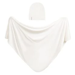 Ely's & Co. Modal Swaddle Blanket And Beanie Hat Gift Set -Megababies USA ivorymodal2 1 b9435809 b5b7 46bc bb74 f6e459618e6f