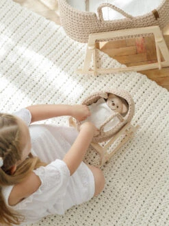 Anzy Home Mini Doll Cradle Round Hood With Stand -Megababies USA micro round beige 3 720x ae603f15 fa31 47a9 8848 5dd58da2cc49