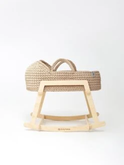 Anzy Home Doll Cradle Round Hood With Stand -Megababies USA mini round beige 1