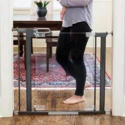 Qdos Crystal Designer Pressure Mount Baby Gate -Megababies USA qdos safety crystal baby gate pressure mounted hi res 284 29