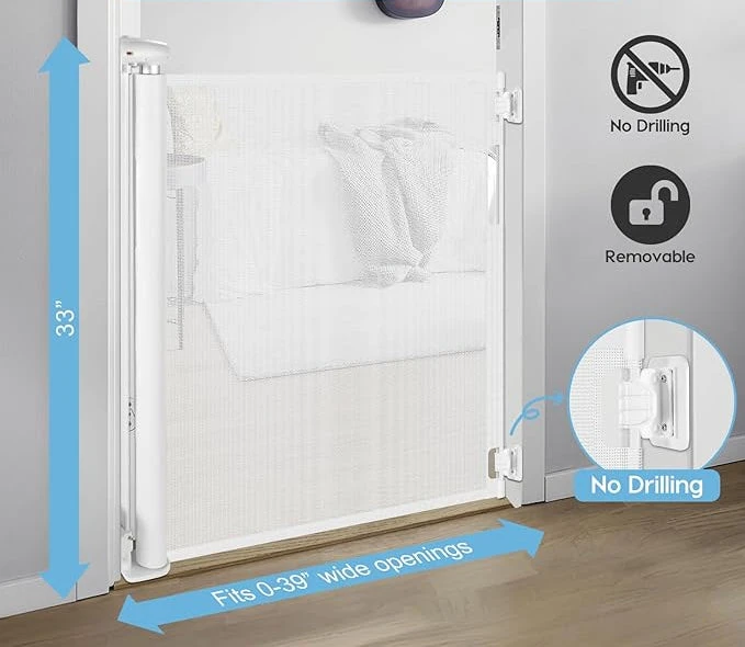 Swabies Retractable Baby Gate 1 Swabies Retractable Baby Gate