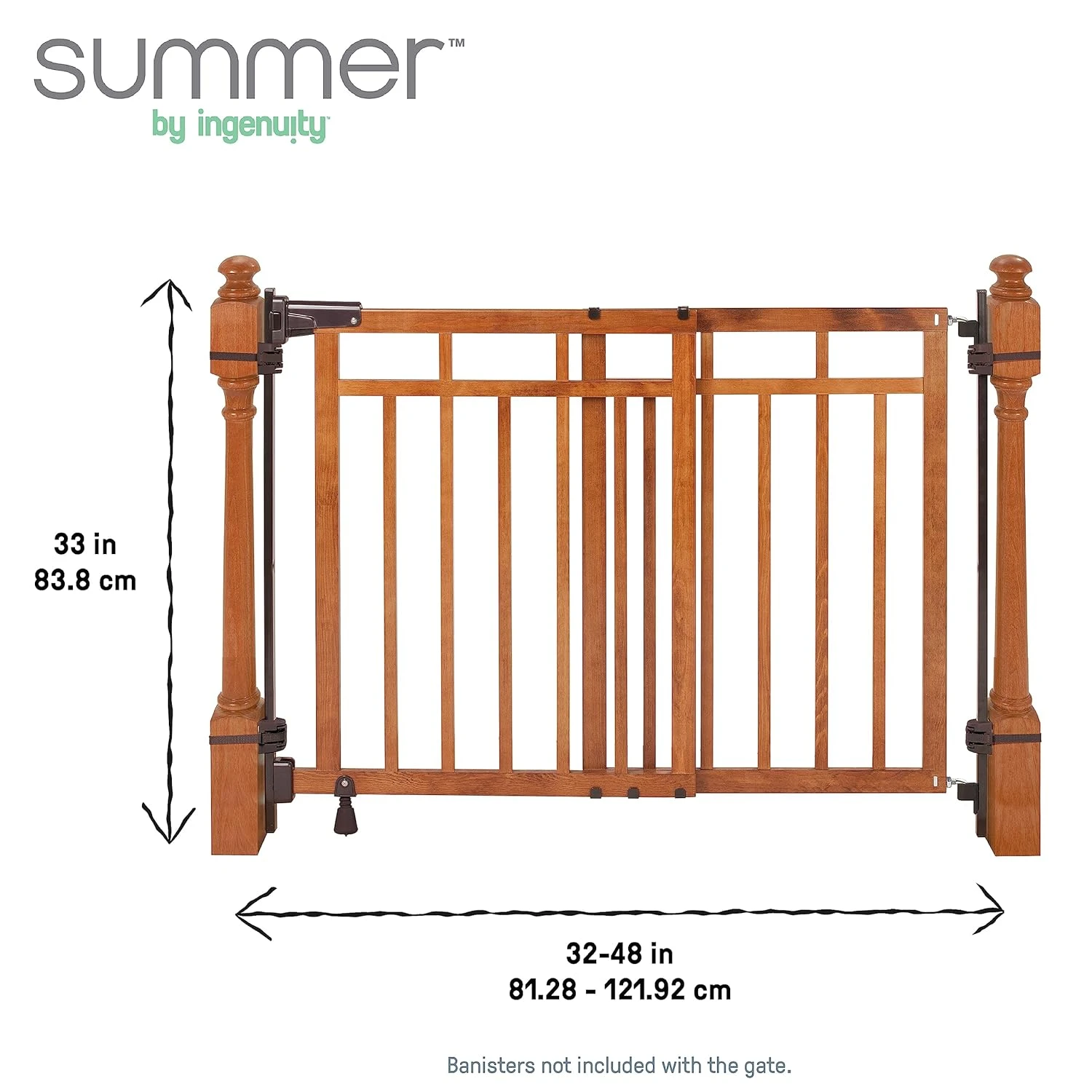 Summer Infant Wood Banister & Stair Safety Baby Gate 5 Summer Infant Wood Banister & Stair Safety Baby Gate - Image 5