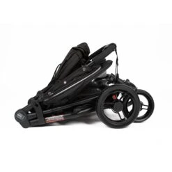 Valco Baby Slim Twin Double Stroller With Bumper Bar -Megababies USA slimtwin Lic Folded.black