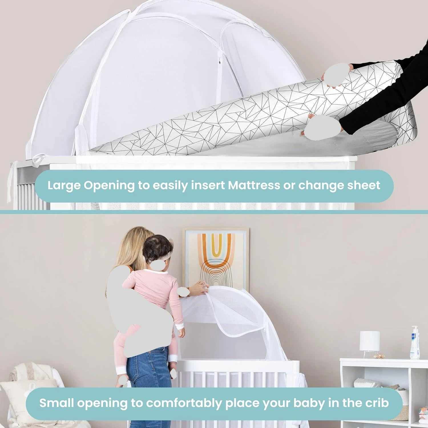Pro Baby Safety Premium Mesh Crib Tent 3 Pro Baby Safety Premium Mesh Crib Tent - Image 3