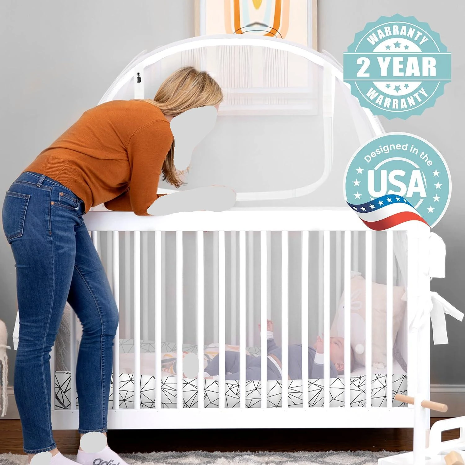 Pro Baby Safety Premium Mesh Crib Tent 5 Pro Baby Safety Premium Mesh Crib Tent - Image 5