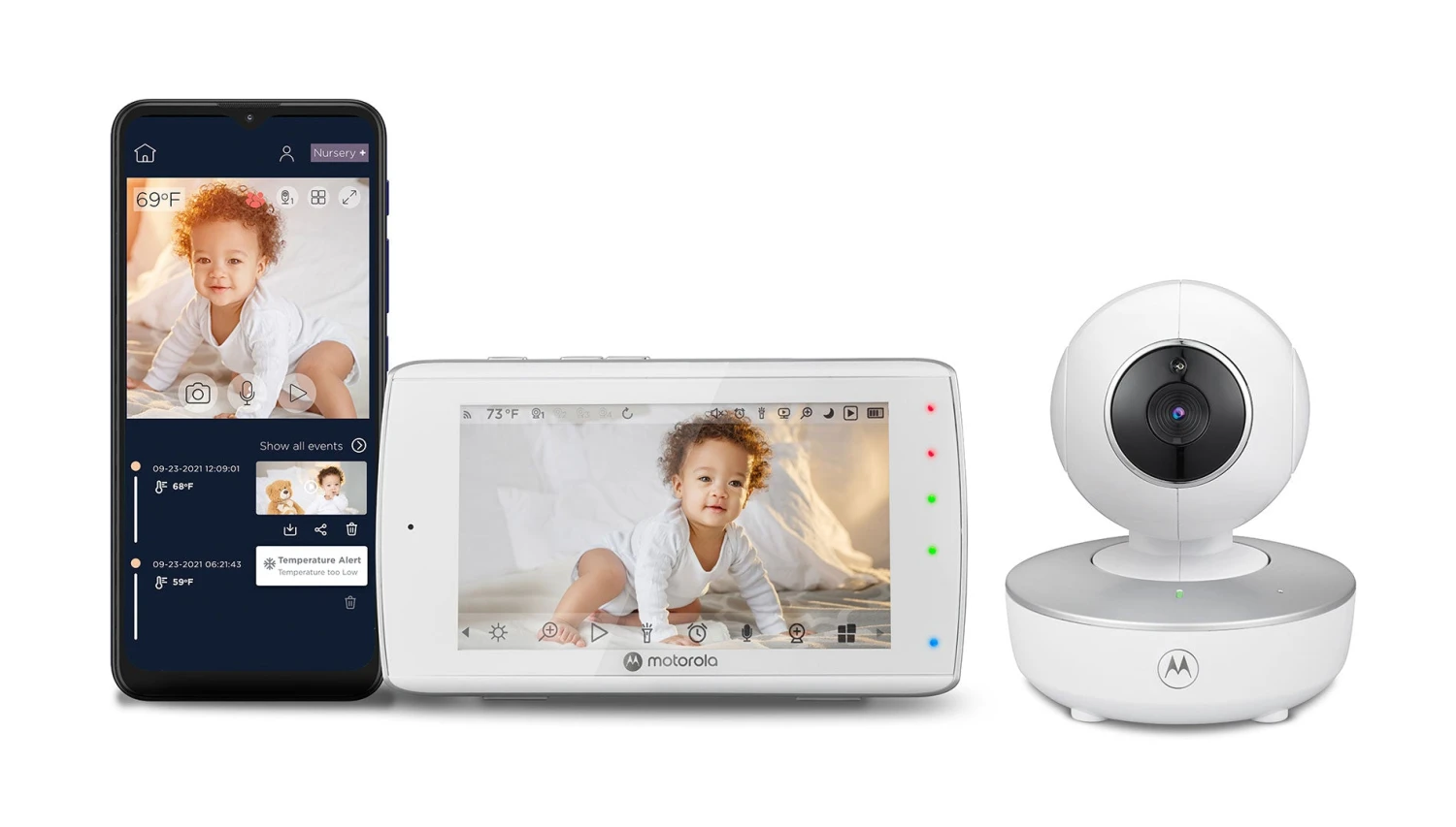 Motorola Nursery VM36XL Touch Connect 5.0” Wi-Fi Video Baby Monitor With Touch Screen 2 Motorola Nursery VM36XL Touch Connect 5.0” Wi-Fi Video Baby Monitor With Touch Screen - Image 2